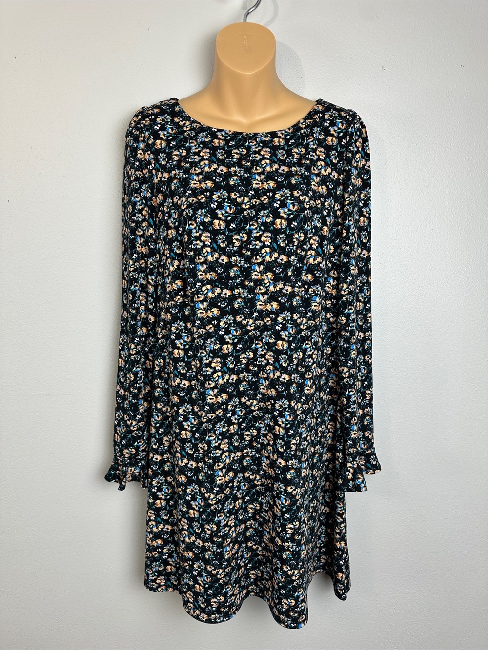 Free People Say Hello Moody Boho Long-Sleeve Mini Dress